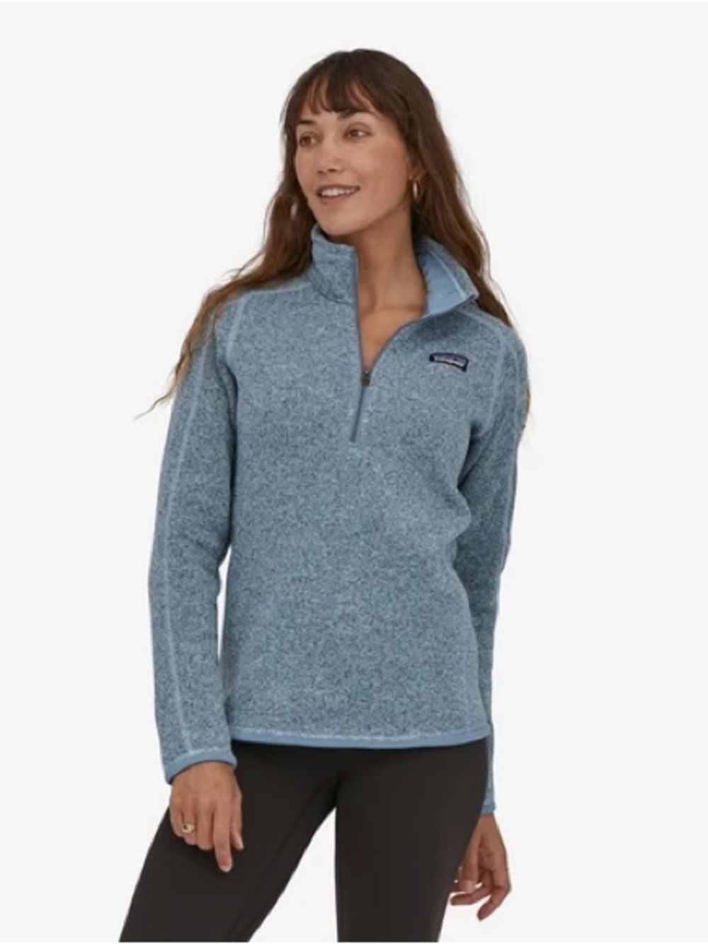 Patagonia Light Gray Quarter-Zip Fleece Pullover